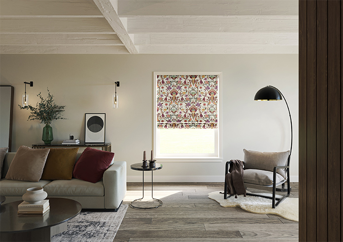 Bangalore Faux Silk, Maroon - Motorised Roman Blind - Image 8